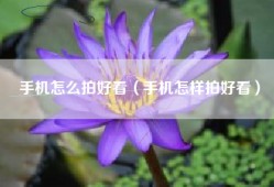 手机怎么拍好看（手机怎样拍好看）