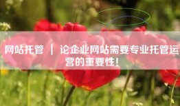 网站托管 ｜ 论企业网站需要专业托管运营的重要性！