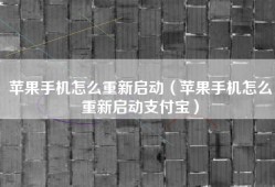 苹果手机怎么重新启动（苹果手机怎么重新启动支付宝）