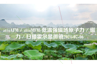 attoAFM／attoMFM-低温强磁场原子力／磁力／扫描霍尔显微镜2024-07-06