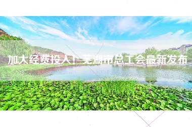 加大经费投入！芜湖市总工会最新发布